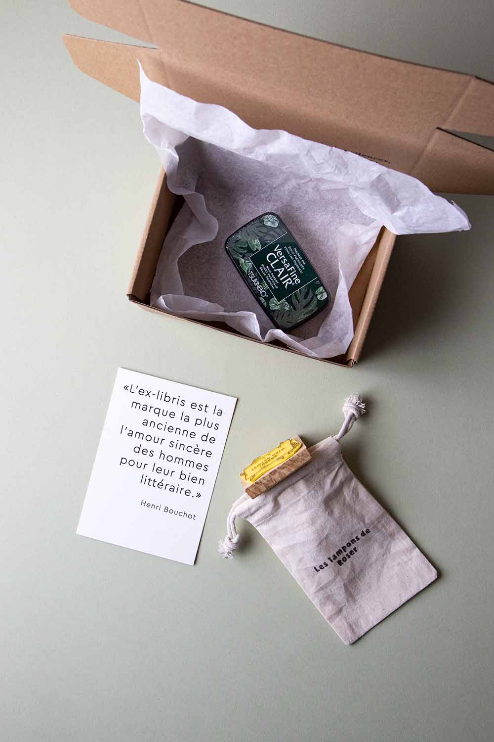 Envoltorio ex-libris fecha vegetal