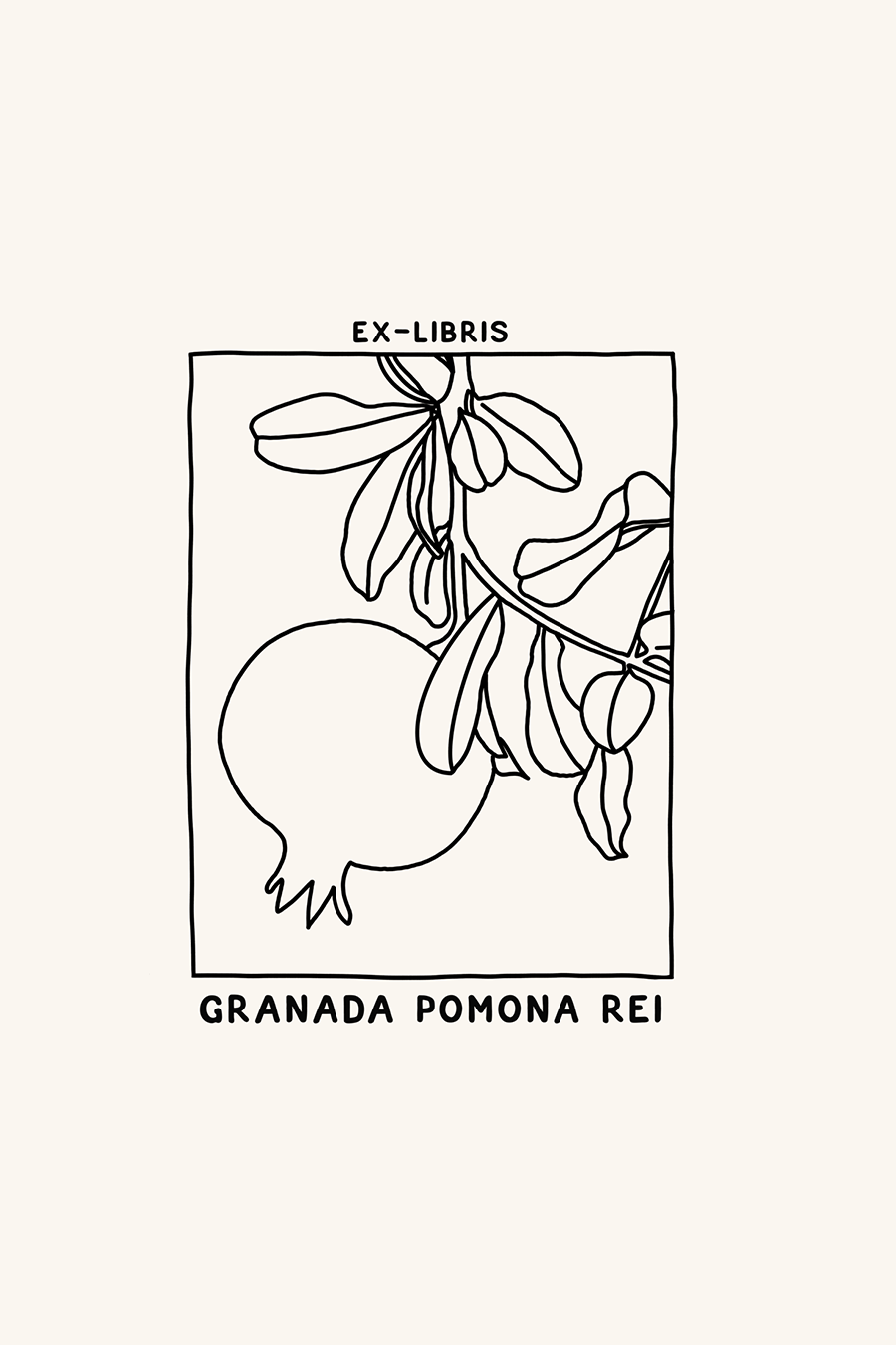 Dibujo de un granado
