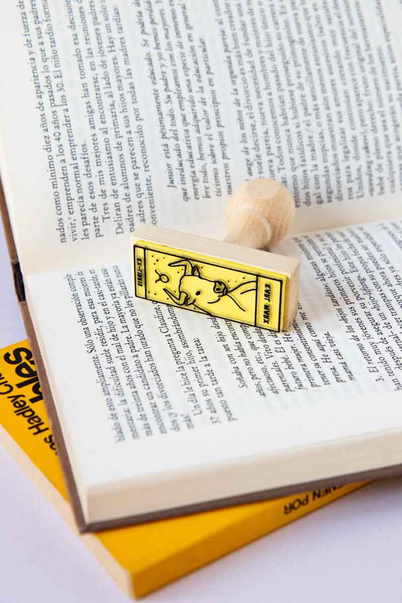 Sello ex-libris con signo del zodiaco tauro