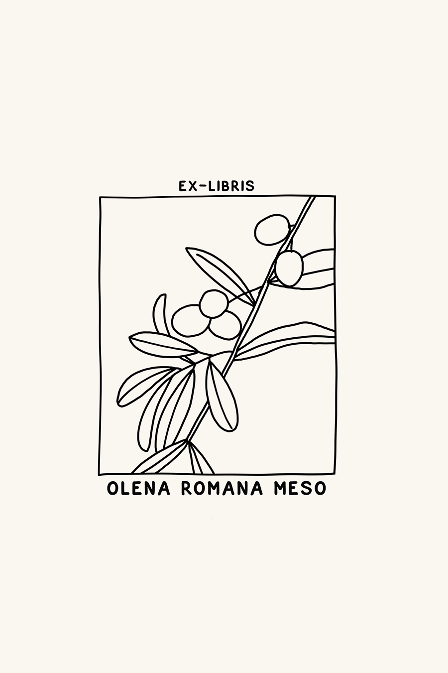 Dibujo de un olivo
