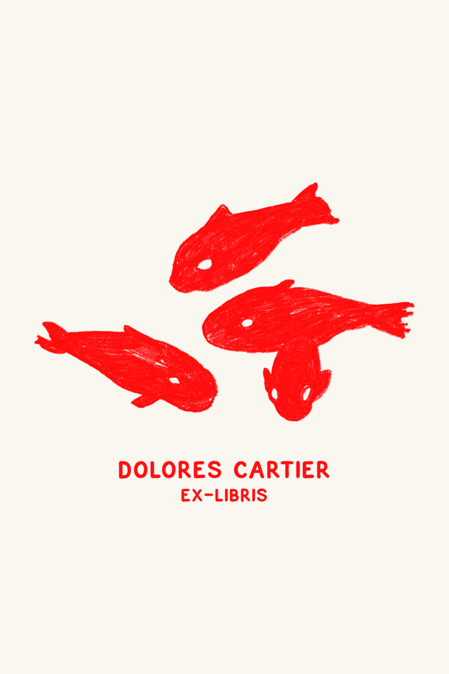 Dibujo de peces rojos nadando en diferentes direcciones