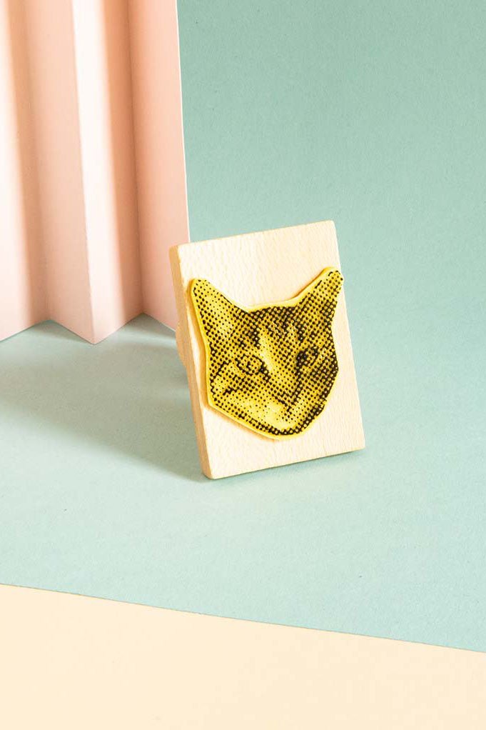 Sello personalizado de gato hecho a partir de retrato fotográfico